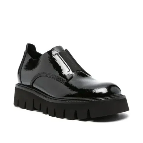 PEDRO GARCIA Silvia Platform Loafers Size 41 11 Black Patent Leather NEW - Picture 3 of 15